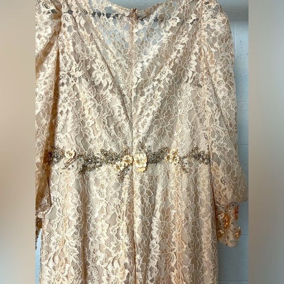 Mac Duggal 79397 Lace Long Sleeve V Neck Embellished Gown - Picture 8 of 14